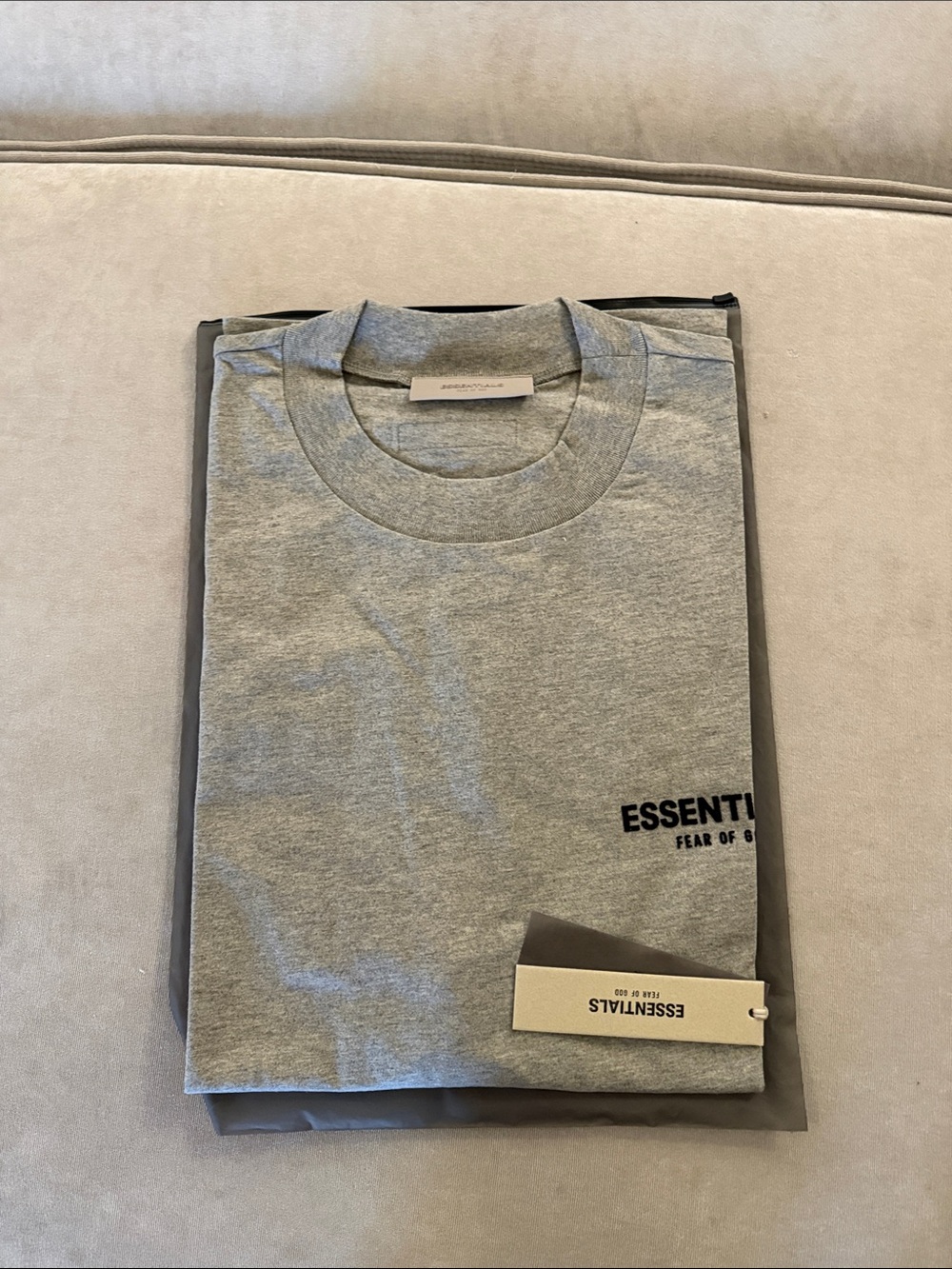 Essentials Men’s Grey Logo T-Shirt